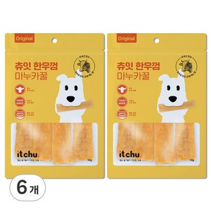 츄잇 한우 강아지 덴탈껌, 마누카꿀, 50g, 6개