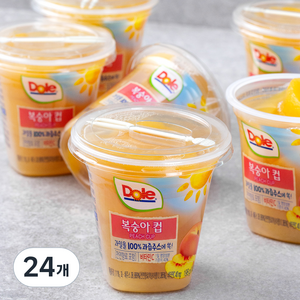 Dole 후룻컵 복숭아컵, 198g, 24개