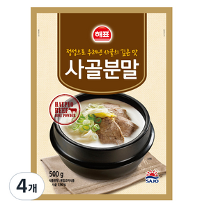 해표 사골분말, 500g, 4개