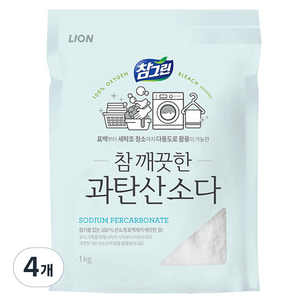 참그린 참 깨끗한 과탄산소다 주방세제 파우치, 1kg, 4개