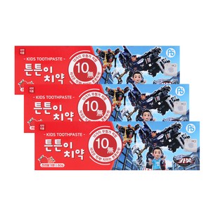 아텍스 헬로카봇 저불소 키즈치약 딸기향, 80g, 3개