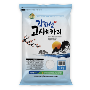 농협 강화섬쌀 2024년산 햅쌀 고시히카리 백미, 상등급, 2kg, 1개