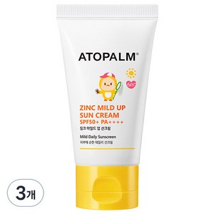 아토팜 징크 마일드 업 선크림 SPF50+ PA++++, 65g, 3개