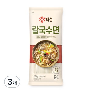 백설 칼국수면, 3개, 900g