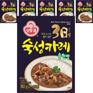 오뚜기 3일 숙성카레 순한맛, 80g, 6개