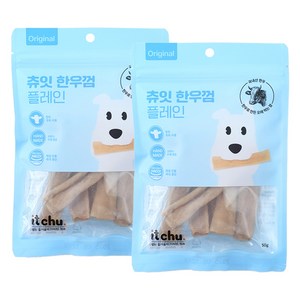 츄잇 한우 가죽껌, 플레인, 50g, 2개