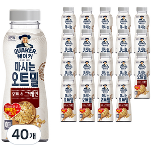 퀘이커 마시는 오트밀 오트&그레인, 50g, 40개