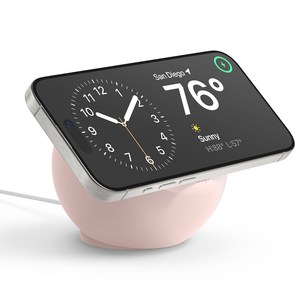 엘라고 MS2 맥세이프 실리콘 휴대폰 충전거치대, 샌드 핑크, 1개