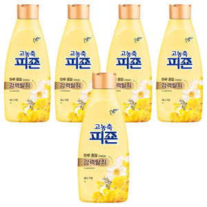 피죤 고농축 강력탈취 섬유유연제 써니 가든 본품, 1L, 5개