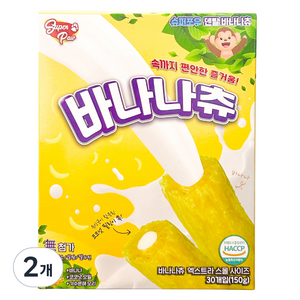 슈퍼포우 강아지 바나나츄 덴탈껌, 바나나, 150g, 2개