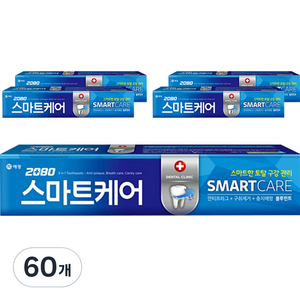 2080 스마트케어 치약, 190g, 60개입