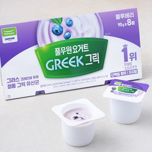 풀무원다논 그릭 블루베리 요거트, 90g, 8개입