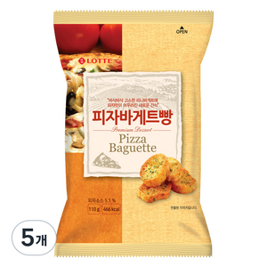 롯데웰푸드 피자 바게트빵, 5개, 110g