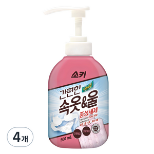 소키 간편한 속옷 울 중성세제 본품, 500ml, 4개