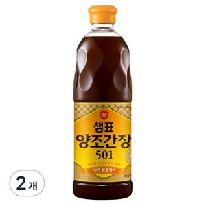 샘표 양조간장 501, 860ml, 2개