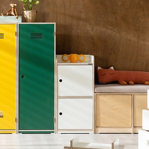 소르니아 아동용 우디 자작나무 수납장 2단 방문설치