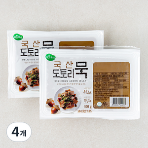 맑은물에 국산 도토리묵, 300g, 4개