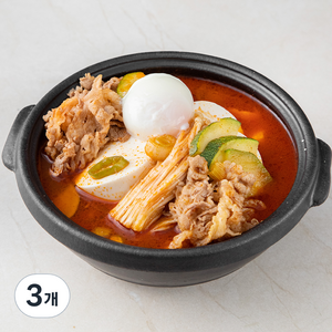 프레시지 더큰 우삼겹 순두부찌개 밀키트, 1215g, 3개