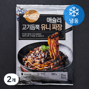 애슐리 고기듬뿍 유니짜장 2인분 (냉동), 980g, 2개