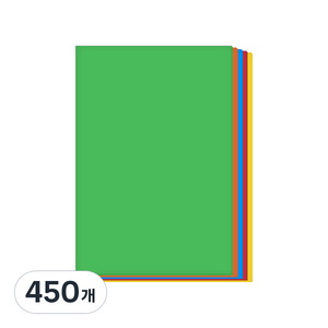 블루마토 색상지 5색 혼합 160g CLP007, A4, 450개