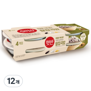 햇반 찰잡곡밥, 210g, 12개