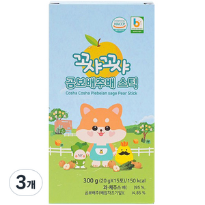 꼬샤꼬샤 곰보배추배 스틱 건강음료 20g x 15p, 300g, 3개