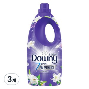 다우니 초고농축 7일 탈취파워 섬유유연제 화이트 티와 릴리 본품, 2L, 3개