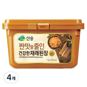 신송 짠맛을 줄인 건강한 재래된장, 1kg, 4개