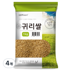 건강한밥상 국산 귀리쌀, 1kg, 4개