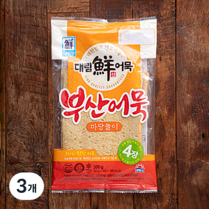 대림선 부산어묵 마당놀이 4장, 200g, 3개