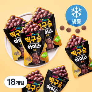 미니멜츠 빅구슬 아이스 초코 (냉동), 72g, 18개입