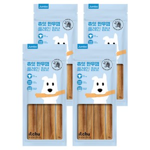 잇츄 츄잇 한우껌 점보 중대형견용 덴탈껌, 플레인, 90g, 4개