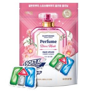 해피홈 파워캡슐 올인원 세제 소프트엑스 블랑머스크, 30개입, 1개