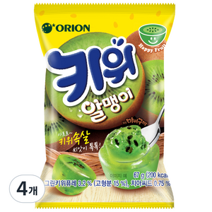 오리온 키위 알맹이 젤리, 67g, 4개