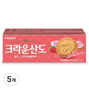 크라운산도 딸기, 61g, 5개