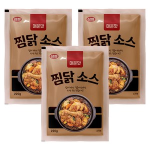삼화식품 매운맛 찜닭소스, 220g, 3개