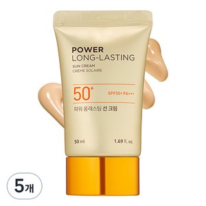 더페이스샵 파워 롱래스팅 선 크림 SPF50+ PA+++, 50ml, 5개