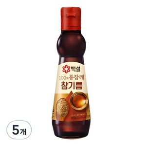 백설 100% 통참깨 참기름, 320ml, 5개