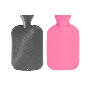 파쉬 양면빗살 핫팩 물주머니 2L 랜덤 발송 + 면쭈리커버 핑크 군대핫팩