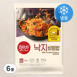 햇반 낙지비빔밥 2인분 (냉동), 6봉, 410g