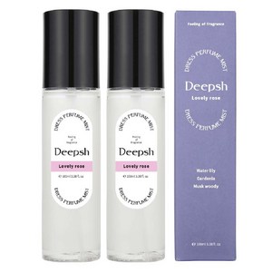 딥쉬 니치 퍼퓸 섬유향수 100ml, 러블리로즈, 2개