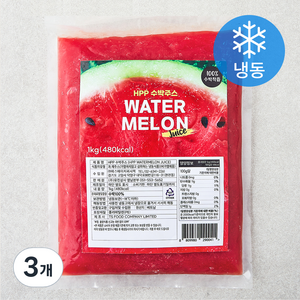 HPP 수박주스 파우치 (냉동), 1kg, 3개