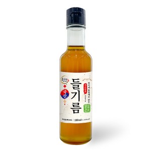 복이네먹거리 통들깨로 만든 저온압착 순한맛 국산 맑은 들기름, 180ml, 1개