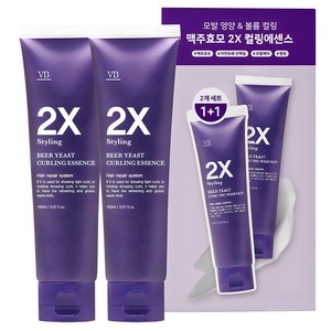 비바스 맥주효모 2X 스타일링 컬링 헤어에센스, 150ml, 2개