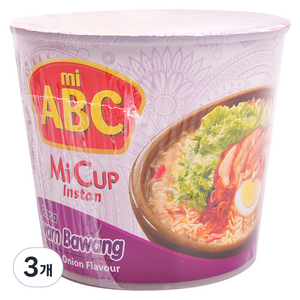 ABC 미 인스턴트 컵 라사 아얌 바왕 60g, 3개