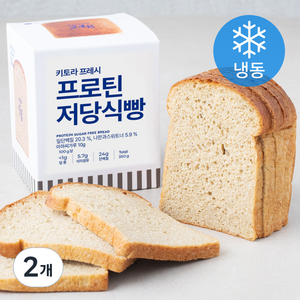 키토라푸드 키토라프레시 프로틴 저당식빵 (냉동), 350g, 2개