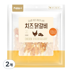 퍼피아이 강아지 건조간식, 치즈 닭갈비, 320g, 2개