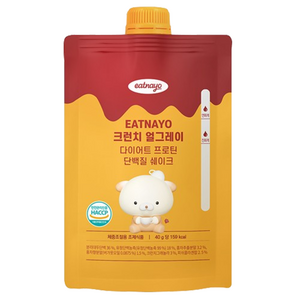 있나요 휴대용 파우치 단백질 쉐이크 크런치 얼그레이맛, 1개, 40g