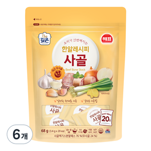 해표 한알레시피 사골, 68g, 6개