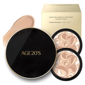 에이지투웨니스 시그니처 에센스 커버 팩트 인텐스 케이스 + 리필 14g x 2p 세트, 23호, 1개